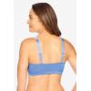Amoureuse Women’s Plus Size Embroidered Front-Close Underwire Bra(French Blue)