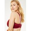 Amoureuse Women’s Plus Size Embroidered Wireless Back-Close Bra(Black Silver)