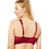 Amoureuse Women’s Plus Size Embroidered Wireless Back-Close Bra(Light Taupe Black)