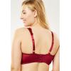 Amoureuse Women’s Plus Size Embroidered Wireless Back-Close Bra(Light Taupe Black)