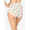 Comfort Choice Plus Size Full Coverage Stretch Cotton Brief 5-Pack(Holiday Wreath Pack)
