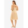 Comfort Choice Plus Size Full Slip Double Skirted(Nude)