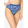 Comfort Choice Plus Size Hi-Cut Cotton Brief 5-Pack(Ornaments Pack)
