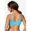 Comfort Choice Women’s Plus Size Cotton Back-Close Wireless Bra(Classic Red Floral)