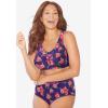 Comfort Choice Women’s Plus Size Cotton Back-Close Wireless Bra(Peony Petal Floral)