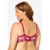Comfort Choice Women’s Plus Size Cotton Back-Close Wireless Bra(Pomegranate Holiday Holly)