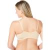 Comfort Choice Women’s Plus Size Cotton Back-Close Wireless Bra(White)