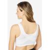 Comfort Choice Women’s Plus Size Easy Enhancer Front Close Wireless Posture Bra(Black)