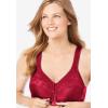 Comfort Choice Women’s Plus Size Easy Enhancer Front-Close Wireless Bra(Nude)