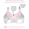 Comfort Choice Women’s Plus Size Easy Enhancer Lace Wireless Bra(Evening Blue)