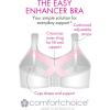 Comfort Choice Women’s Plus Size Easy Enhancer Wireless Bra(White)