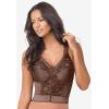 Comfort Choice Women’s Plus Size Easy Enhancer Wireless Longline Posture Bra(French Toast)