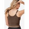 Comfort Choice Women’s Plus Size Easy Enhancer Wireless Longline Posture Bra(French Toast)