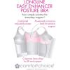 Comfort Choice Women’s Plus Size Easy Enhancer Wireless Longline Posture Bra(Nude)