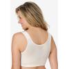 Comfort Choice Women’s Plus Size Front-Close Cotton Wireless Posture Bra(White)