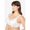 Comfort Choice Women’s Plus Size Microfiber Wireless Lightly Padded T-Shirt(White)