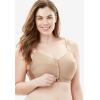 Comfort Choice Women’s Plus Size Stay-Cool Wireless Posture Bra(White)