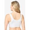 Comfort Choice Women’s Plus Size Stay-Cool Wireless Posture Bra(White)