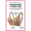 Comfort Choice Women’s Plus Size Underwire Microfiber T-Shirt Bra(White)