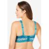 Comfort Choice Women’s Plus Size Wireless Back-Close Lounge Bra(Multi Ombre Butterfly)