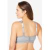 Comfort Choice Women’s Plus Size Wireless Back-Close Lounge Bra(Plum Burst Chevron)
