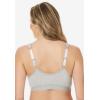 Comfort Choice Women’s Plus Size Wireless Front-Close Lounge Bra(Heather Grey)
