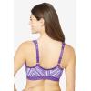 Comfort Choice Women’s Plus Size Wireless Front-Close Lounge Bra(Plum Burst Chevron)
