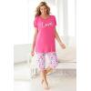 Dreams Women’s Plus Size Sleep Pants(Pink Cherry)