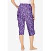Dreams Women’s Plus Size Sleep Pants(Plum Burst Daisy Butterfly)