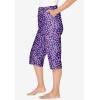 Dreams Women’s Plus Size Sleep Pants(Plum Burst Daisy Butterfly)