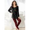 Dreams & Co. Plus Size 2-Piece Pj Legging Set(Black White Zebra)