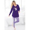 Dreams & Co. Plus Size 2-Piece Pj Legging Set(Black White Zebra)