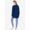 Dreams & Co. Plus Size 2-Piece Pj Legging Set(Evening Blue Cat Nap)