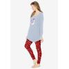 Dreams & Co. Plus Size 2-Piece Pj Legging Set(Heather Grey Santa Llama)
