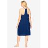 Dreams & Co. Plus Size Breezy Eyelet Short Nightgown(Evening Blue)