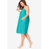 Dreams & Co. Plus Size Breezy Eyelet Short Nightgown(White)