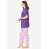 Dreams & Co. Plus Size Graphic Tee PJ Set(Pool Blue Animal Hearts)