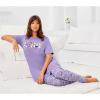 Dreams & Co. Plus Size Graphic Tunic PJ Set(Shell Pink Bows)