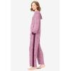Dreams & Co. Plus Size Hooded Marled Jersey Top(Plum Burst Marled)