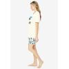Dreams & Co. Plus Size Knit Pj Short Set(Ivory Heart Paws)