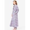 Dreams & Co. Plus Size Long Flannel Robe(Red Buffalo Check)
