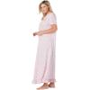 Dreams & Co. Plus Size Long Floral Print Cotton Gown(Evening Blue Flowers)