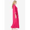 Dreams & Co. Plus Size Long French Terry Robe(Heather Grey)