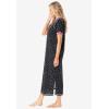 Dreams & Co. Plus Size Long Henley Sleepshirt(Soft Iris Hearts)