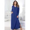 Dreams & Co. Plus Size Long Sherpa Lounger(Deep Teal)