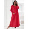 Dreams & Co. Plus Size Long Sherpa Lounger(Deep Teal)