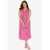 Dreams & Co. Plus Size Long Sleeveless Sleepshirt(Yellow Cats)