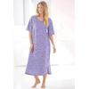 Dreams & Co. Plus Size Long Tagless Sleepshirt(Aqua Mint Dragonfly)