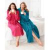 Dreams & Co. Plus Size Long Terry Robe(Classic Red)