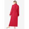 Dreams & Co. Plus Size Long Terry Robe(Classic Red)